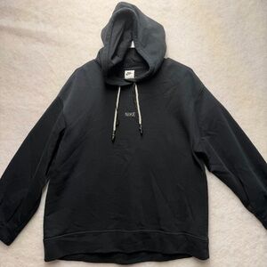 Nike Sweatshirt Women XS Black Hoodie Sweater Logo Swoosh Gym Wide Oversized